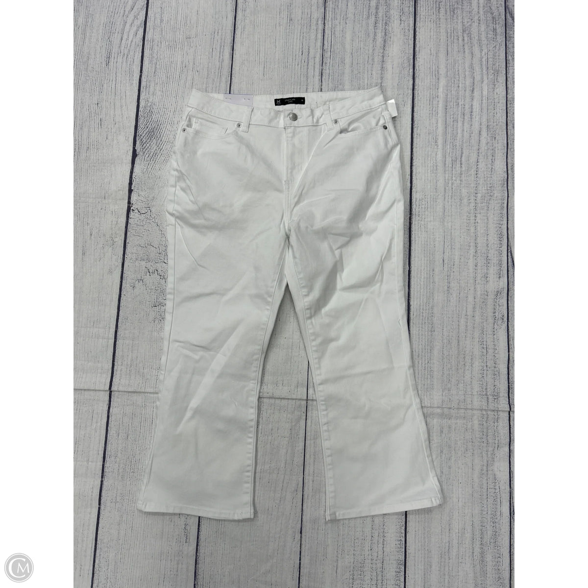 Jeans Cropped By Members Mark In White, Size: 10