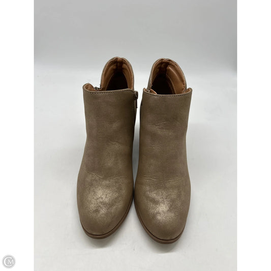 Boots Ankle Heels By Style And Company In Gold, Size: 8