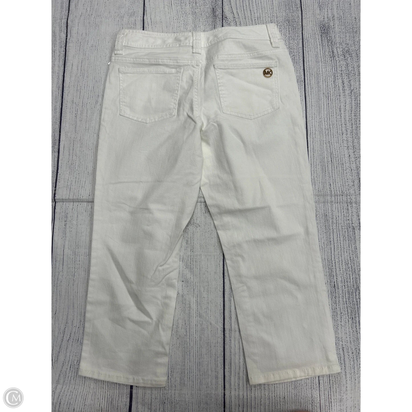 Capris By Michael By Michael Kors In White, Size: 8