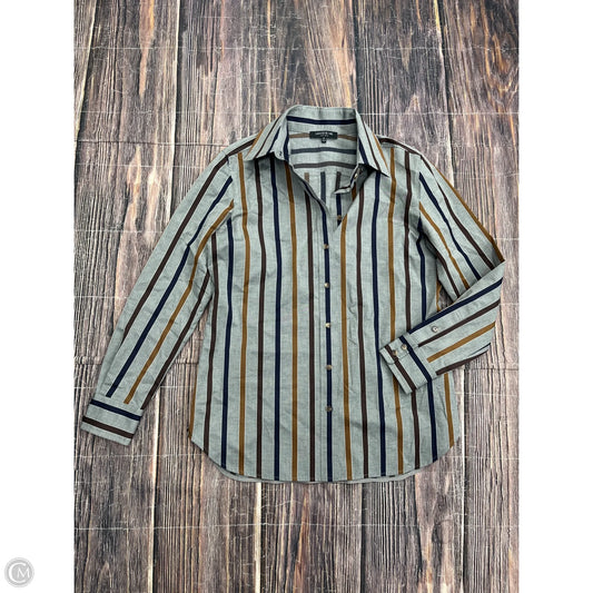 Top Long Sleeve Designer By Lafayette 148 In Grey, Size: M