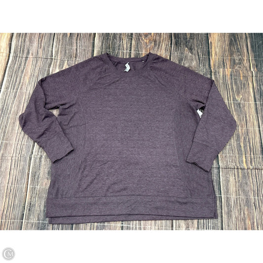 Athletic Top Long Sleeve Collar By Rbx In Purple, Size: 2x