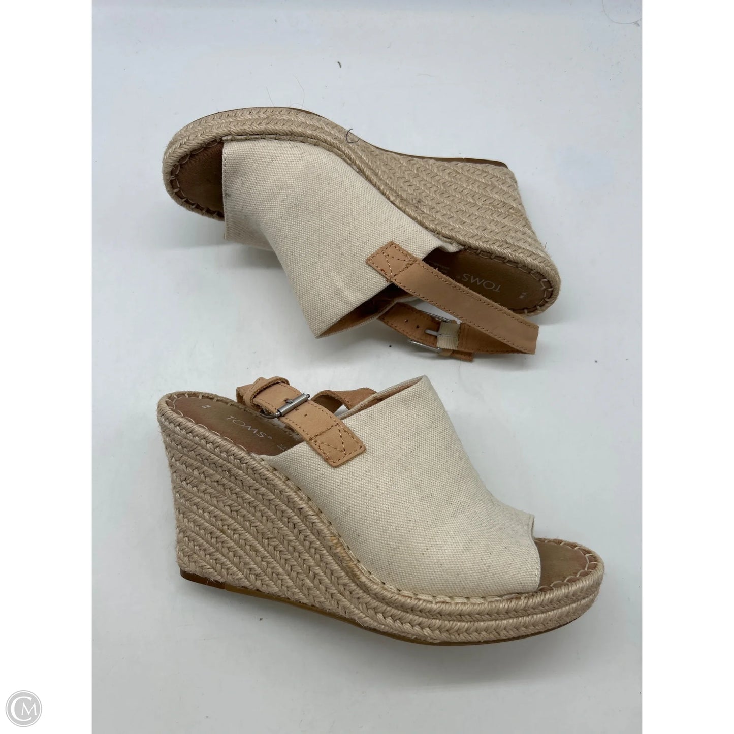 Shoes Heels Wedge By Toms In Tan, Size: 8