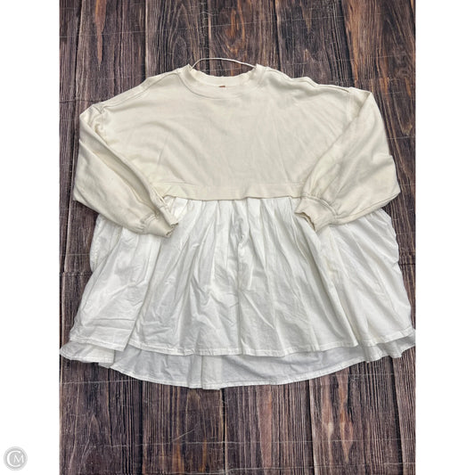 Top Long Sleeve By Free People In Cream, Size: S