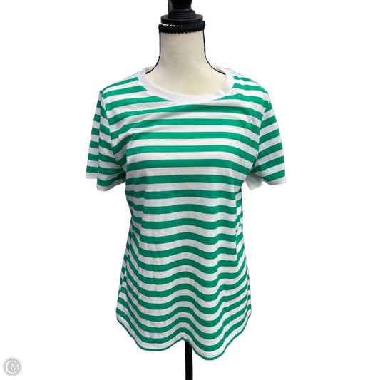 Top Short Sleeve By St Johns Bay In Striped Pattern, Size: M
