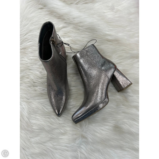 Boots Ankle Heels By Worthington In Silver, Size: 6.5