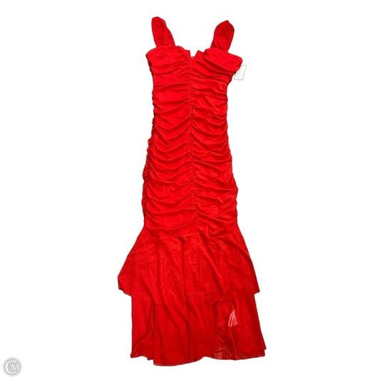 Dress Party Midi By Express In Red, Size: S