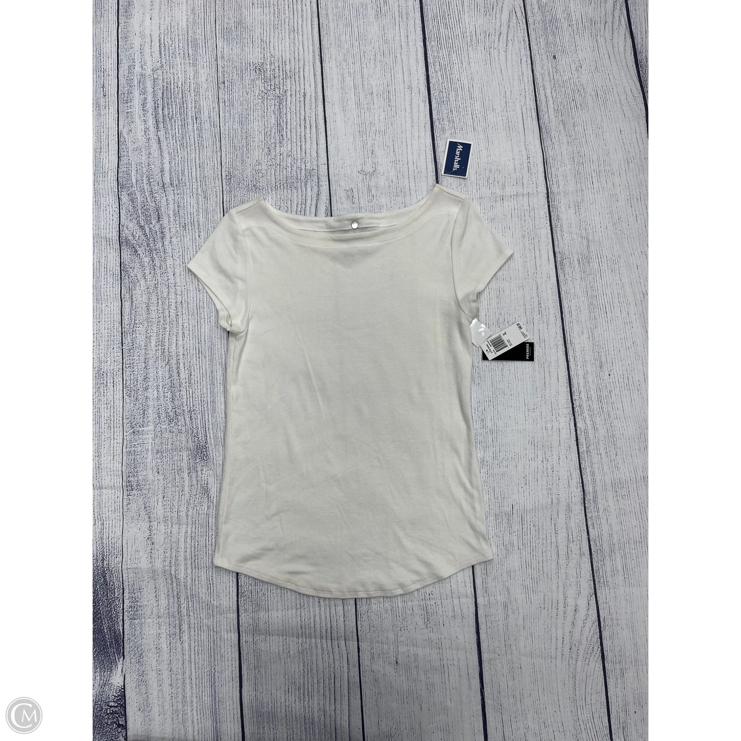 Top Short Sleeve Basic By Premise In White, Size: Xl