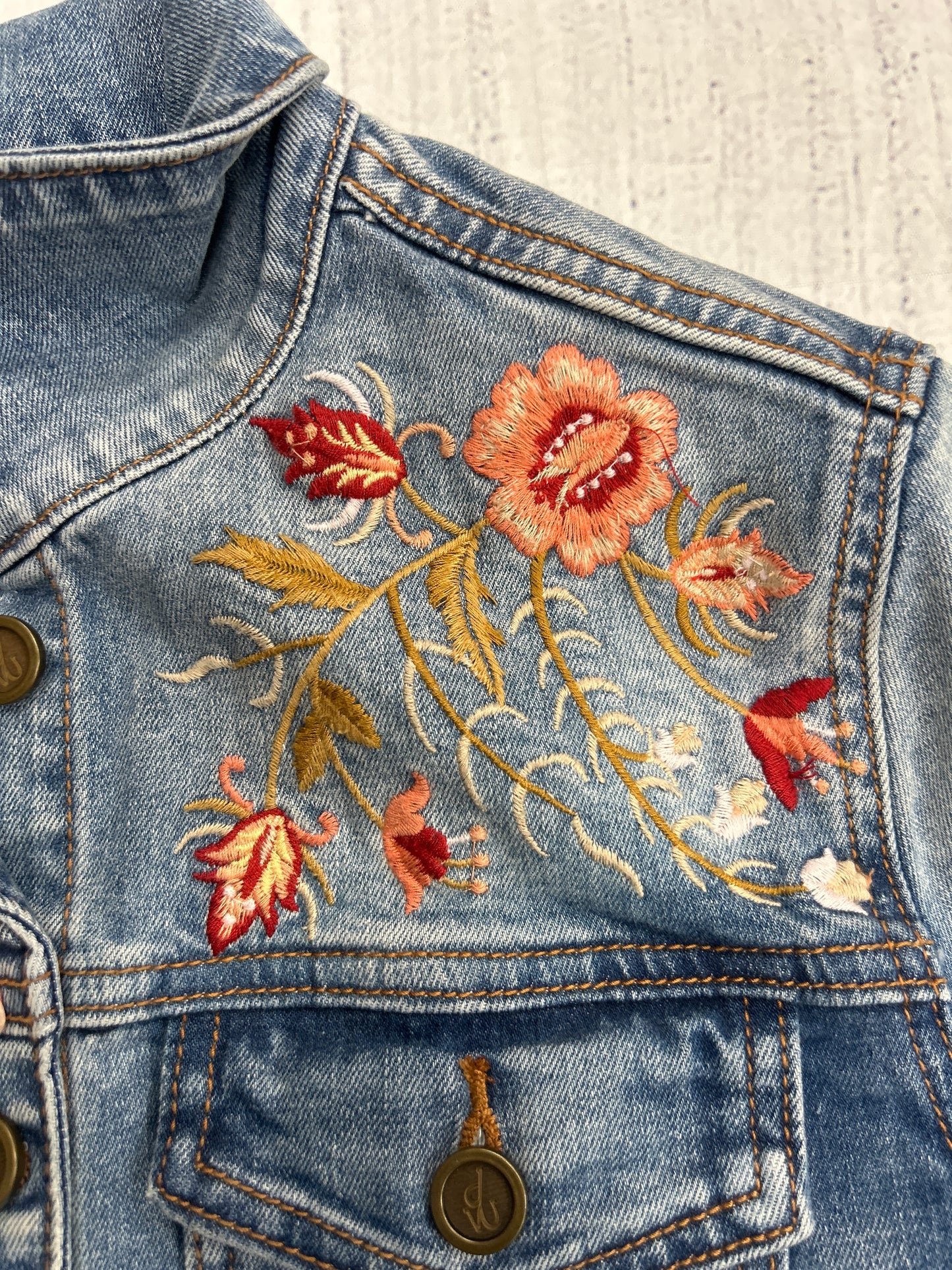 Jacket Denim By Driftwood In Blue Denim, Size: M