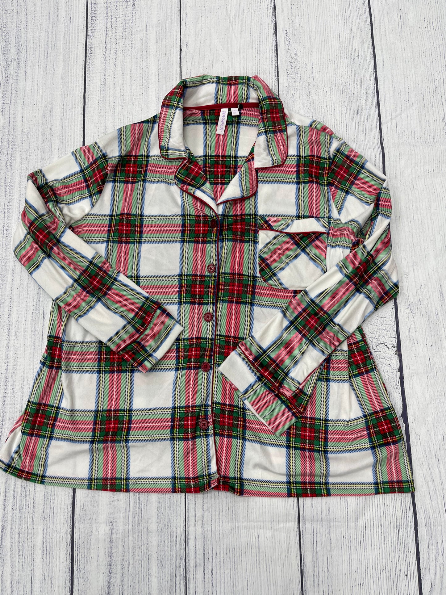 Top Long Sleeve Basic By Clothes Mentor In Plaid Pattern, Size: 3x
