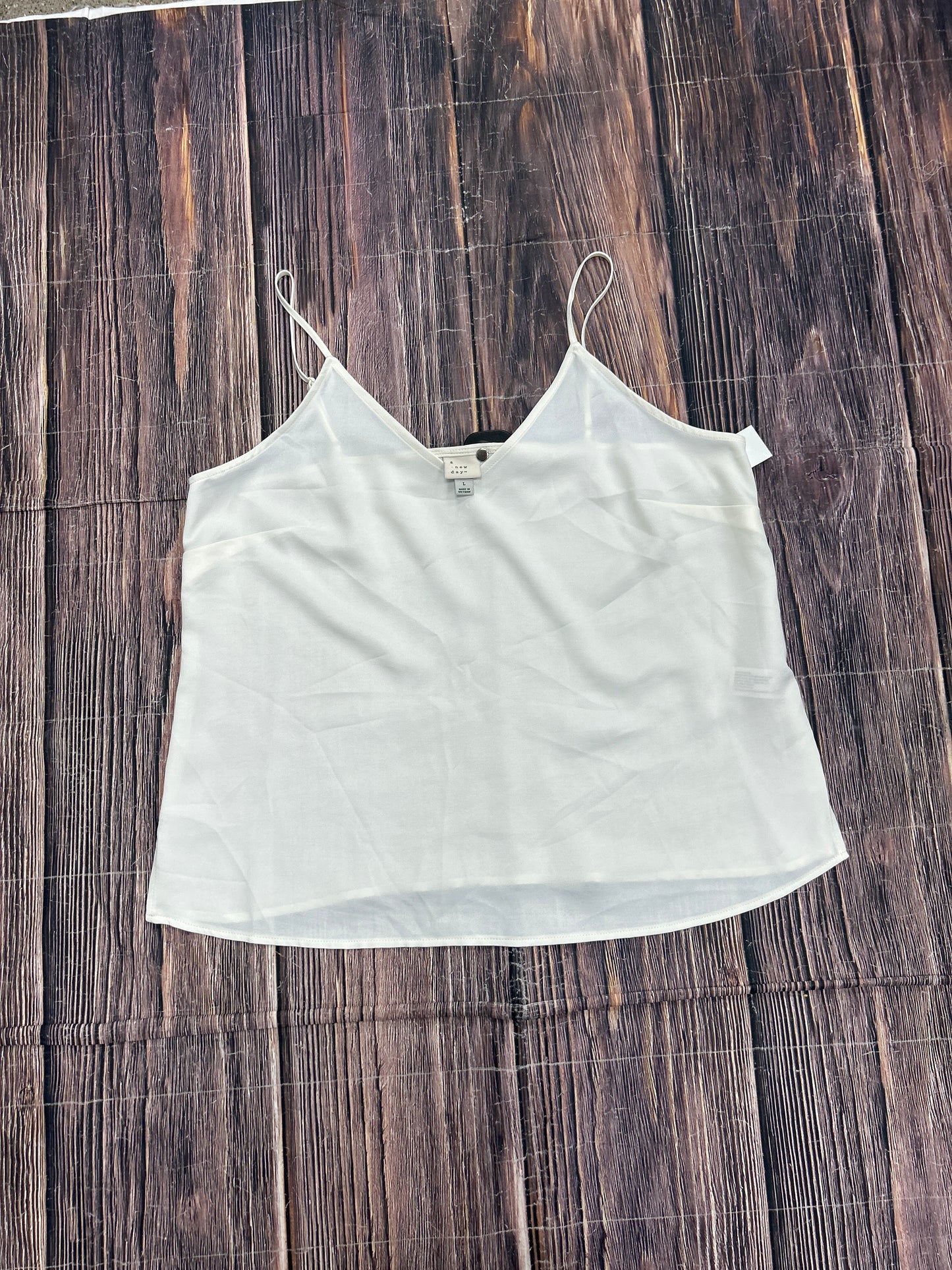 Top Sleeveless By A New Day In White, Size: L