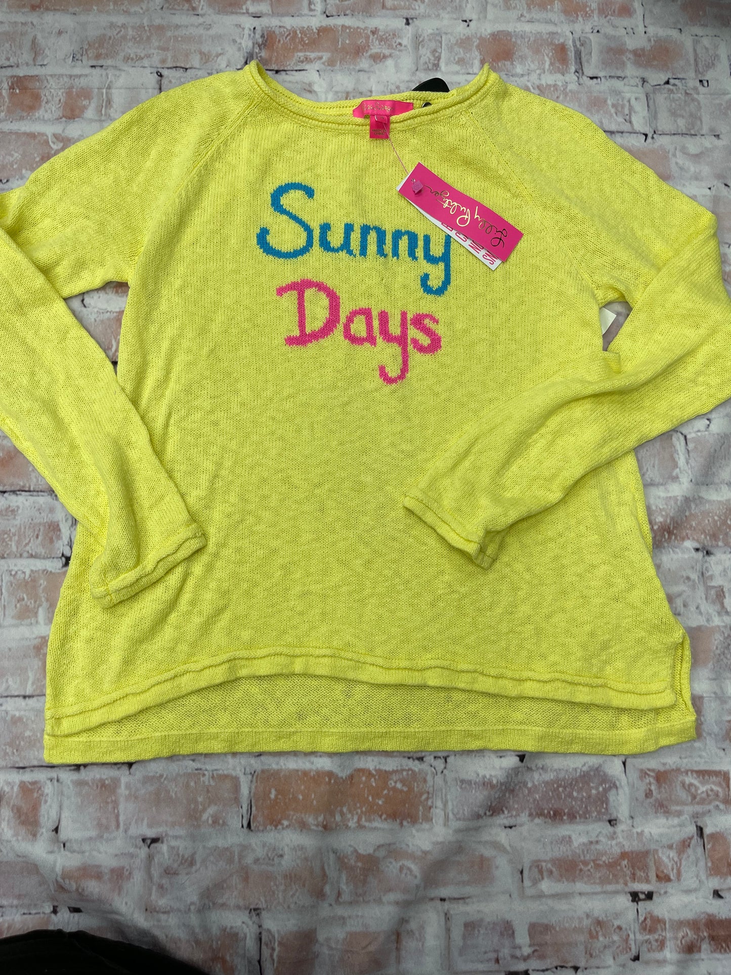 Sweater Cardigan Designer By Lilly Pulitzer In Yellow, Size: M