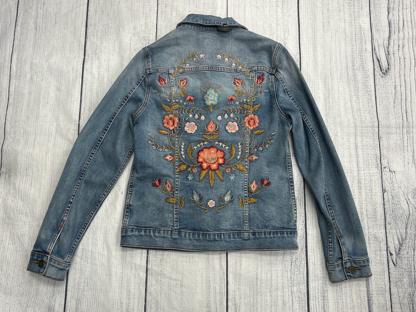 Jacket Denim By Driftwood In Blue Denim, Size: M
