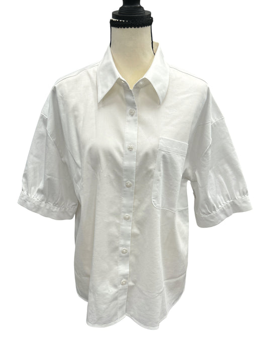 Top Short Sleeve By Chicos In White, Size: 14
