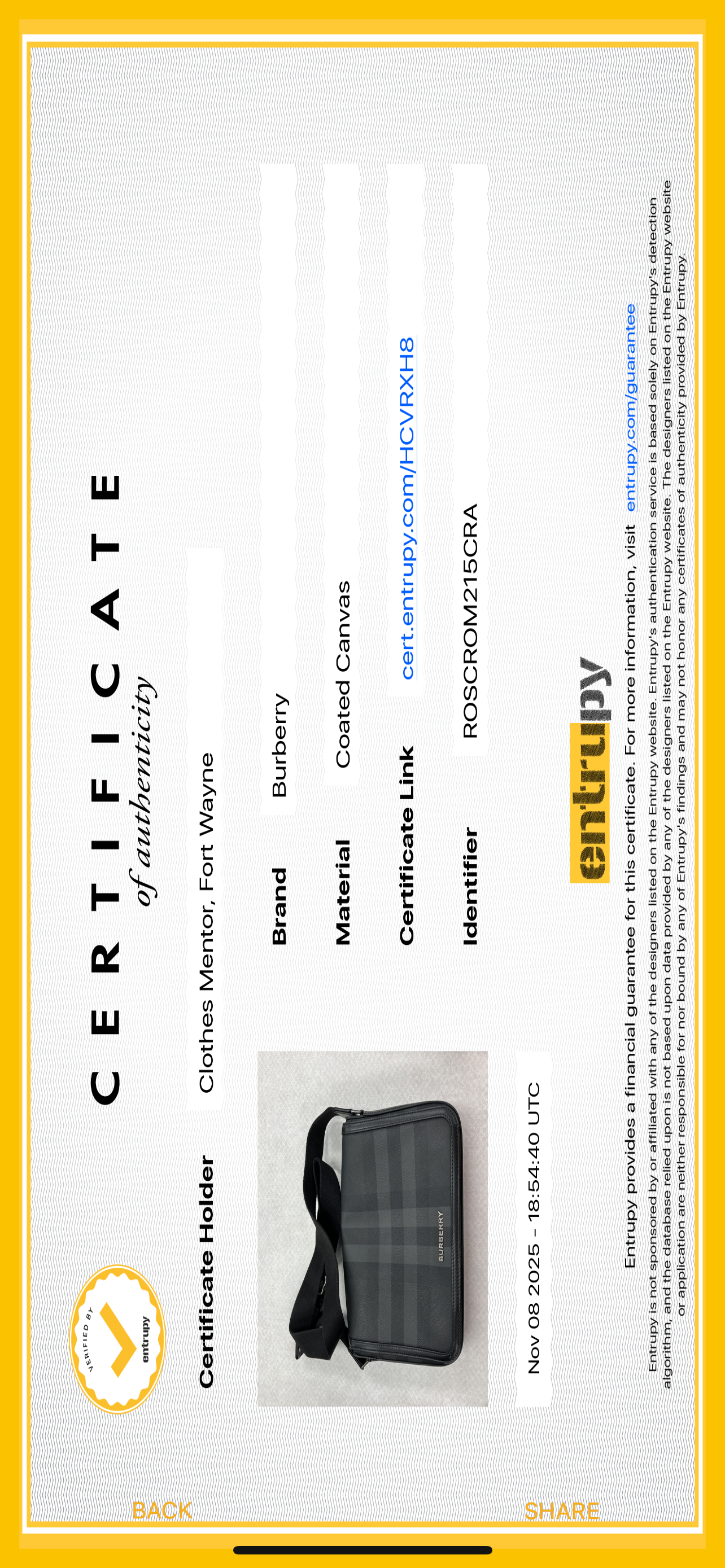 Crossbody Luxury Designer By Burberry, Size: Medium