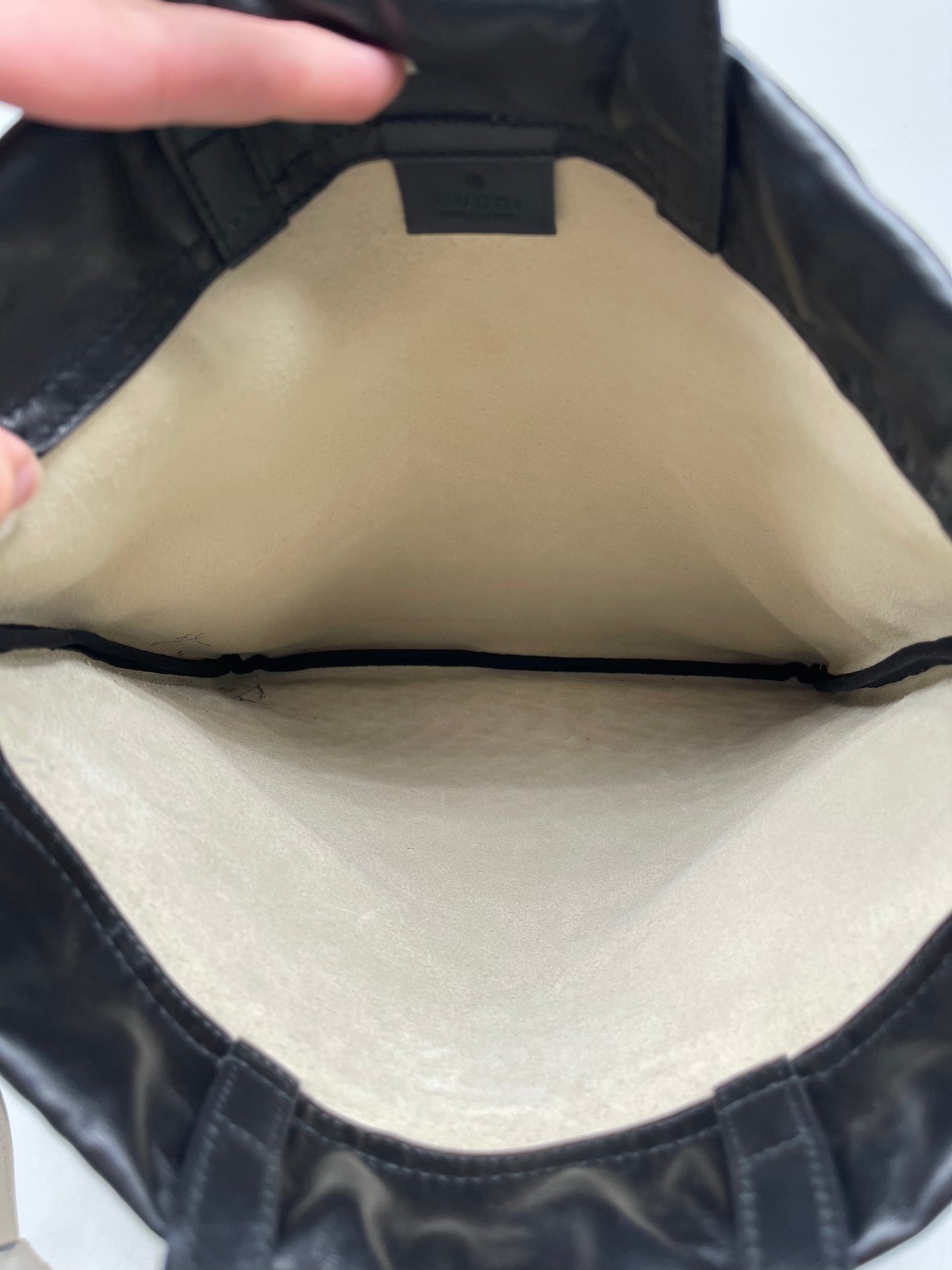 Backpack Luxury Designer By Gucci, Size: Medium